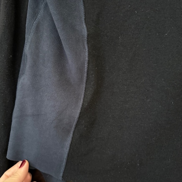 T Tahari Knit and Suede-look draped cardigan - M - Picture 6 of 9